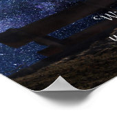 Moon & Stars Inspiration Zitat Poster (Ecke)