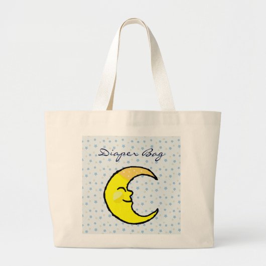 Moon & Stars Jumbo Stoffbeutel (Vorne)