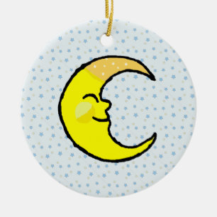 Moon & Stars Keramik Ornament