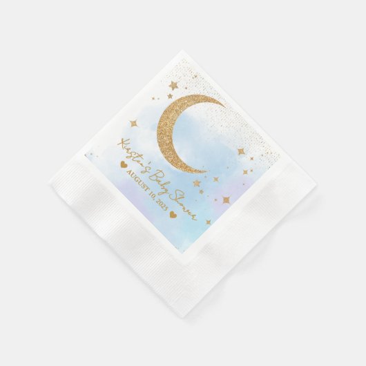 Moon & Stars Kinderdusche geprägt Serviette (Ecke)