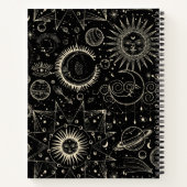 Moon Stars Magical Cosmic Spirale Notebook Notizblock (Rückseite)