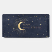 Moon Stars Midnight Blue Banner (Horizontal)