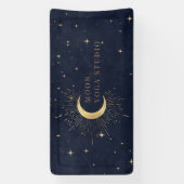 Moon Stars Midnight Blue Banner (Vertikal)