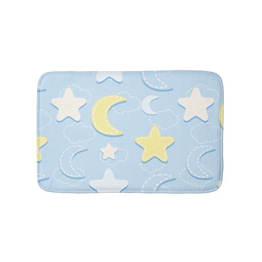 Moon & Stars Muster Badematte (Vorderseite)