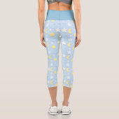 Moon & Stars Muster Capri Leggings (Rückseite)