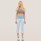 Moon & Stars Muster Capri Leggings (Vorderseite)