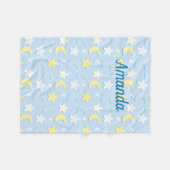 Moon & Stars Muster Fleecedecke (Vorderseite (Horizontal))