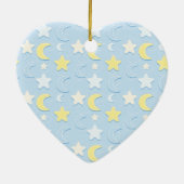Moon & Stars Muster Keramik Ornament (Hinten)