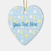 Moon & Stars Muster Keramik Ornament (Links)