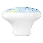 Moon & Stars Muster Keramikknauf (Seitenansicht)