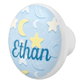 Moon & Stars Muster Keramikknauf (Rechts)