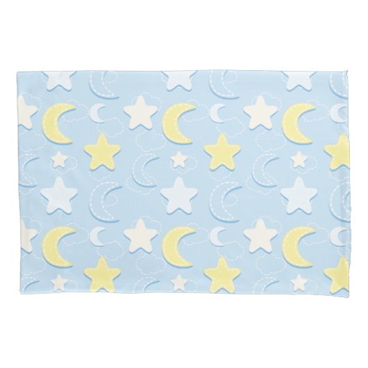Moon & Stars Muster Kissenbezug (Vorderseite)