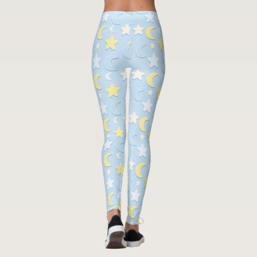 Moon & Stars Muster Leggings (Rückseite)
