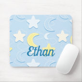 Moon & Stars Muster Mousepad (Mit Mouse)