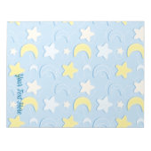Moon & Stars Muster Notizblock (Vorderseite)