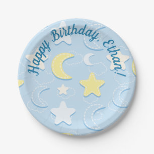 Moon & Stars Muster Pappteller