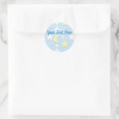 Moon & Stars Muster Runder Aufkleber (Tasche)