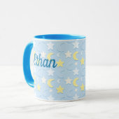 Moon & Stars Muster Tasse (Vorderseite Links)