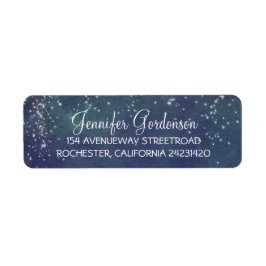 Moon Stars Navy Shimmer Hochzeit