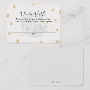 Moon Stars Neutrale Windelwaschmaschine Babyduschk Visitenkarte