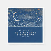 Moon Stars Night Sky Mysantic Romantic Serviette (Vorderseite)