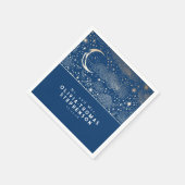 Moon Stars Night Sky Mysantic Romantic Serviette (Ecke)