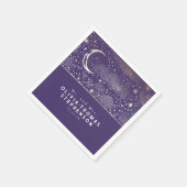 Moon Stars Night Sky Mysantic Romantic Serviette (Ecke)