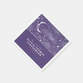 Moon Stars Night Sky Mysantic Romantic Serviette (Ecke)