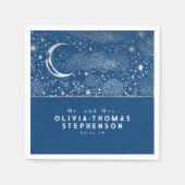 Moon Stars Night Sky Mysantic Romantic Serviette (Vorderseite)