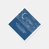 Moon Stars Night Sky Mysantic Romantic Serviette (Ecke)