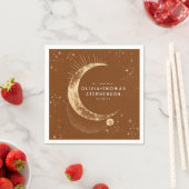 Moon Stars Night Sky Mystical Romantic Napkins Serviette (Beispiel)