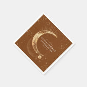 Moon Stars Night Sky Mystical Romantic Napkins Serviette (Ecke)