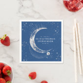 Moon Stars Night Sky Mystical Romantic Napkins Serviette (Beispiel)