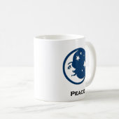 Moon Stars Peace Kaffeetasse (VorderseiteRechts)