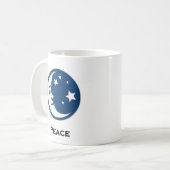 Moon Stars Peace Kaffeetasse (Vorderseite Links)