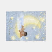 Moon Stars Personalisiert Ethnic Baby Boy Blanket Fleecedecke (Vorderseite (Horizontal))