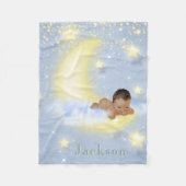Moon Stars Personalisiert Ethnic Baby Boy Blanket Fleecedecke (Vorderseite)