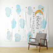 Moon & Stars personalizado texto Tapestry Wandteppich (Beispiel (Horizontal))