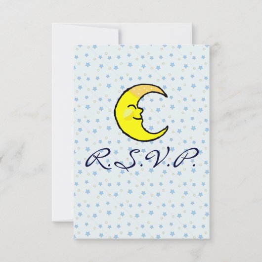 Moon & Stars RSVP Karte (Vorderseite)