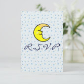 Moon & Stars RSVP Karte (Stehend Vorderseite)
