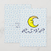 Moon & Stars RSVP Karte (Vorne/Hinten)