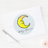 Moon & Stars Runder Aufkleber (Umschlag)