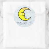 Moon & Stars Runder Aufkleber (Tasche)