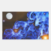 Moon Stars Space Art Sticker (Vorderseite)