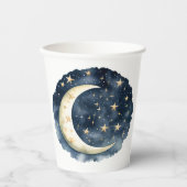 Moon Stars Space Gender Neutral Baby Dusche Pappbecher (Vorderseite)
