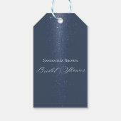 Moon Stars & String Lights Brautparty Geschenkanhänger (Rückseite)