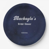 Moon Stars & String Lights Brautparty Pappteller (Vorderseite)