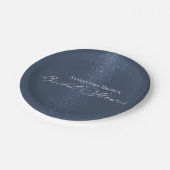 Moon Stars & String Lights Brautparty Pappteller (Schrägansicht)