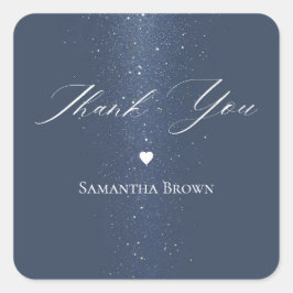 Moon Stars & String Lights Brautparty Quadratischer Aufkleber