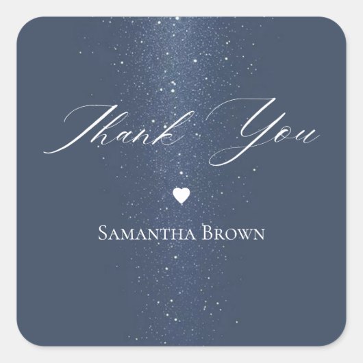 Moon Stars & String Lights Brautparty Quadratischer Aufkleber (Vorderseite)